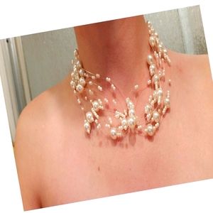 Custom Made Pearl Necklace - 16" inches